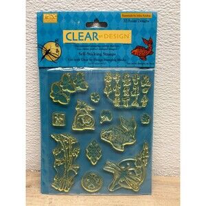 Vtg 2003 Clear By Design 12 Asian Self Sticking Stamps